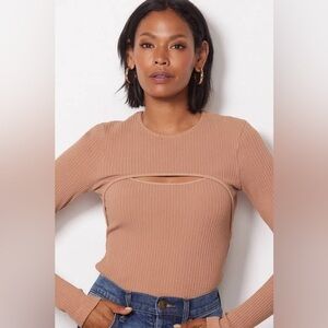 Agolde Lyza Cut Out Rib Top size XS